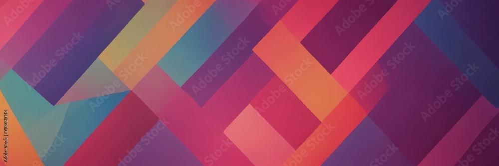 Aufkleber a vibrant abstract pattern composed of intersecting diagonal lines in various shades of pink, orange, and purple, creating a dynamic and visually striking composition