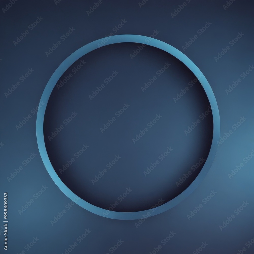 Aufkleber A dark blue circle with a thin blue line around it, set against a gradient background transitioning from a lighter shade at the top to a darker shade at the bottom