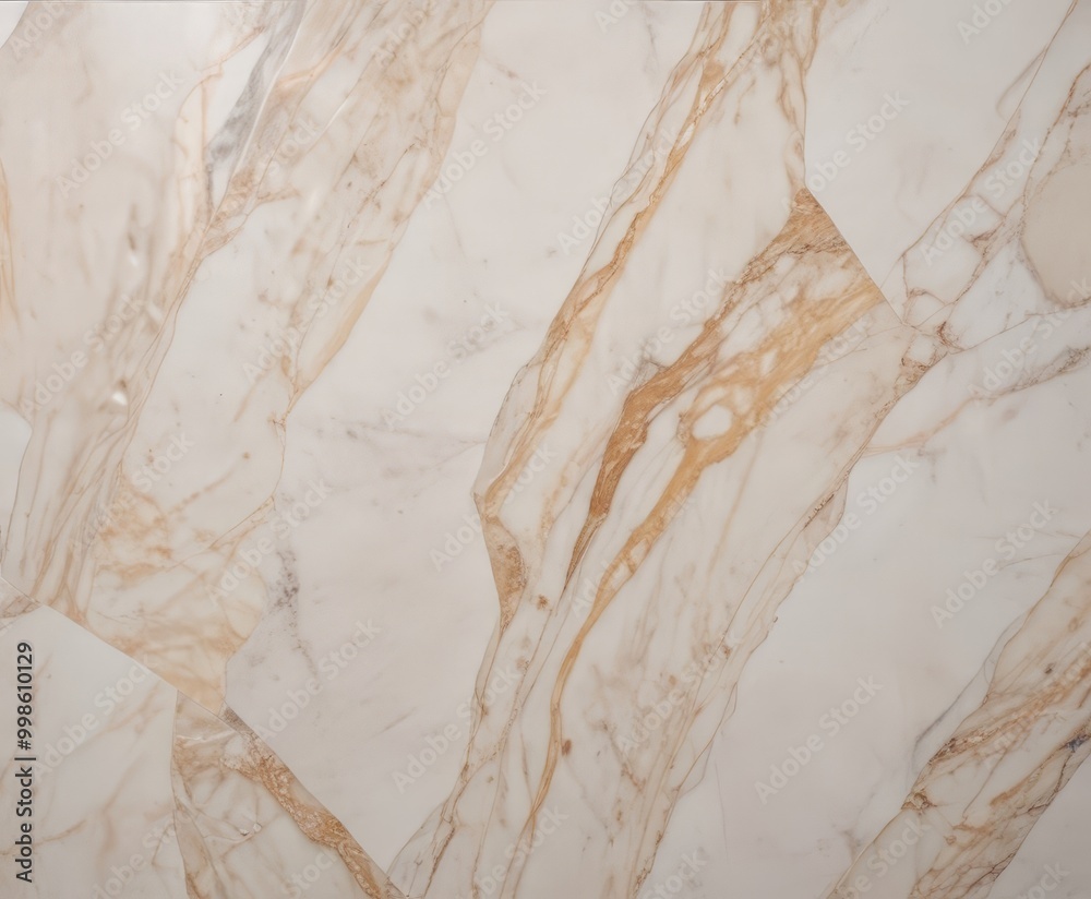 Poster a close-up view marble surface with a textured, striped pattern in shades of white and beige