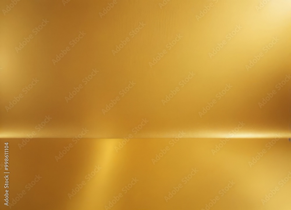 Poster a blurred golden background with a subtle reflection on the right side, creating a sense of depth and dimension