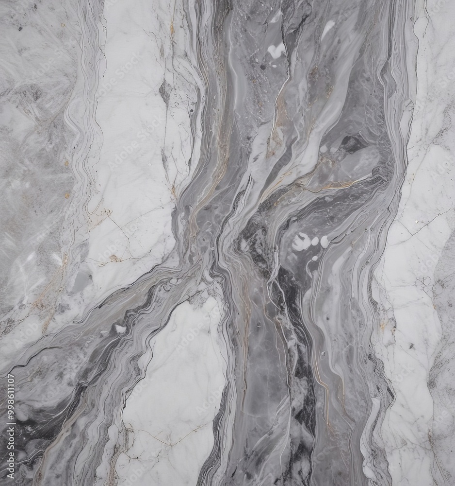 Aufkleber a close-up view marble surface with a swirling pattern of gray and white marble, creating a sense of movement and depth