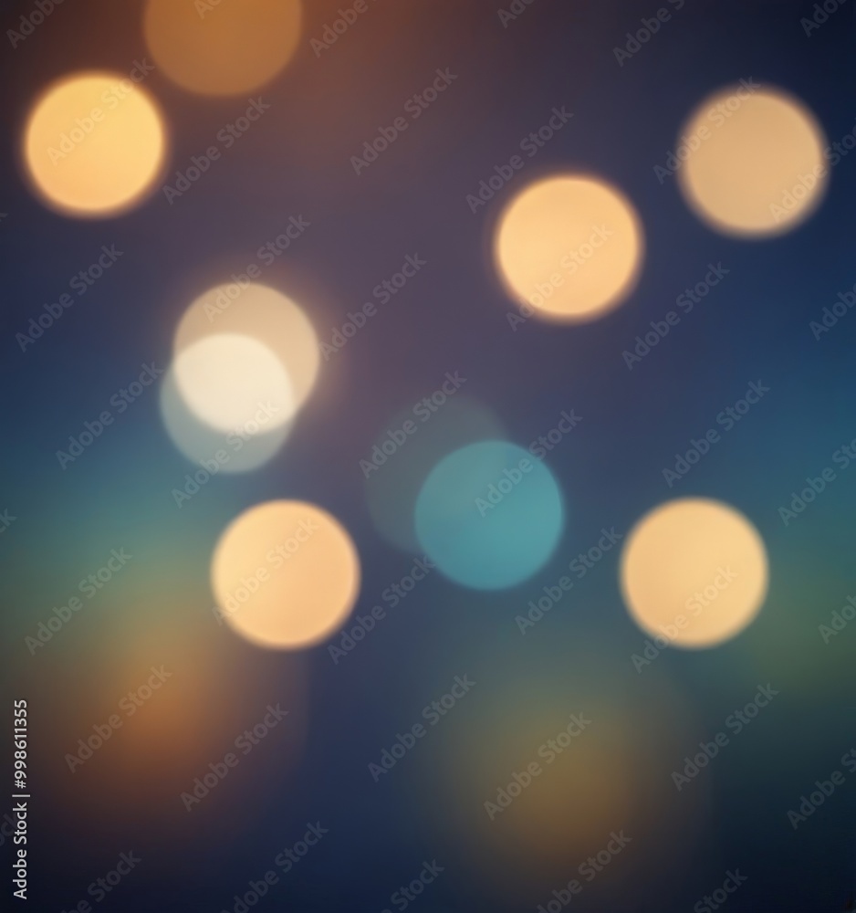 Poster a blurred background with a pattern of colorful, circular lights, creating a bokeh effect