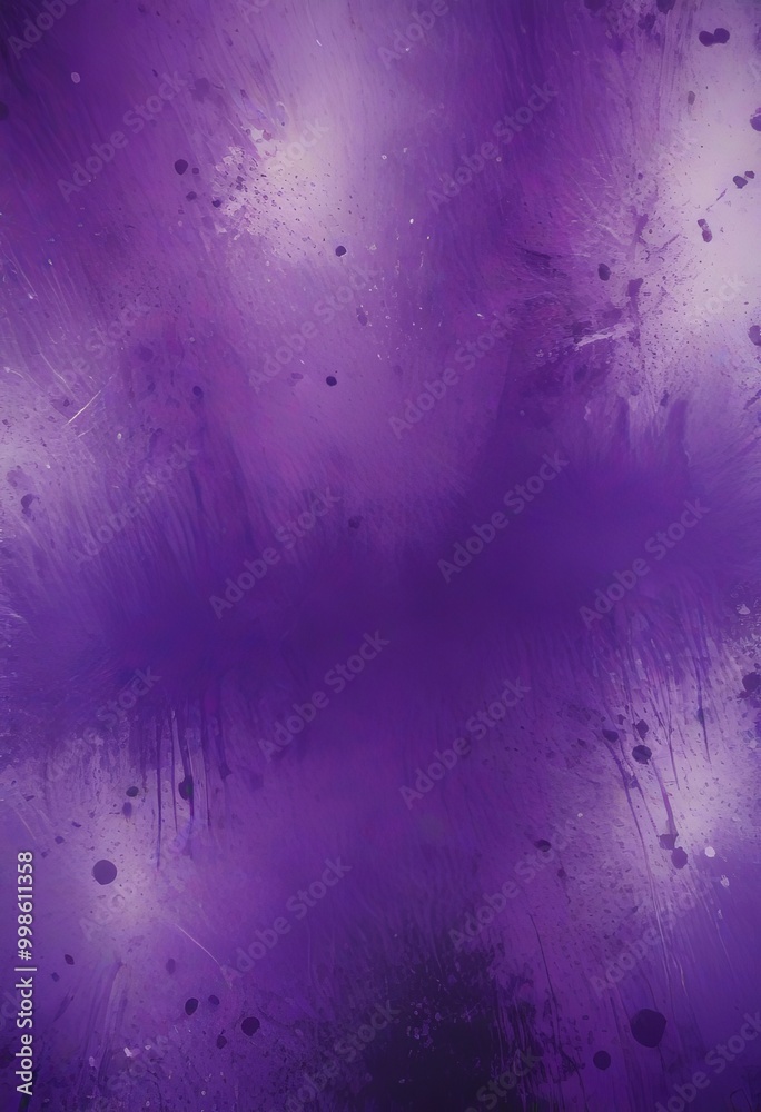 Poster a purple abstract background with splatters and splotches, creating a dynamic and textured appearance