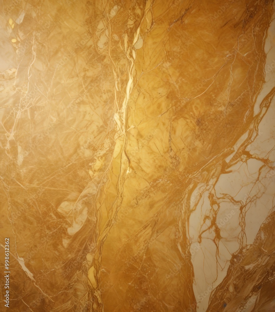Poster a close-up view marble surface with a textured, golden-brown color The marble exhibits a pattern of swirls and cracks, creating a sense of depth and movement