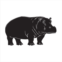 rhino on white background cartoon, animal, vector, illustration, mammal, wild, hippo, rhino, wildlife, bear, nature, zoo, hippopotamus, rhinoceros, art, fun, safari, drawing, comic, elephant, animals,