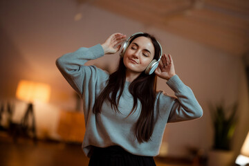 woman listening to music