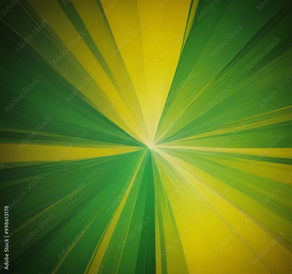 Fototapete a vibrant abstract background with radiating lines in various shades of green and yellow, creating a dynamic and energetic visual effect