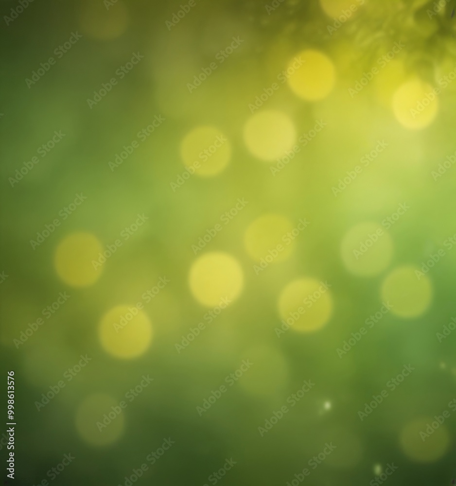 Fototapete a blurred, abstract background with a gradient of green and yellow colors, creating a bokeh effect
