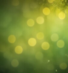 Obraz premium a blurred, abstract background with a gradient of green and yellow colors, creating a bokeh effect