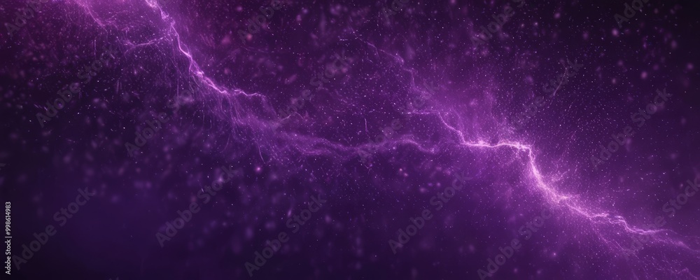 Aufkleber a dynamic scene lightning bolt streaking across a dark purple backdrop, with a multitude of smaller lightning bolts scattered throughout the , creating a sense
