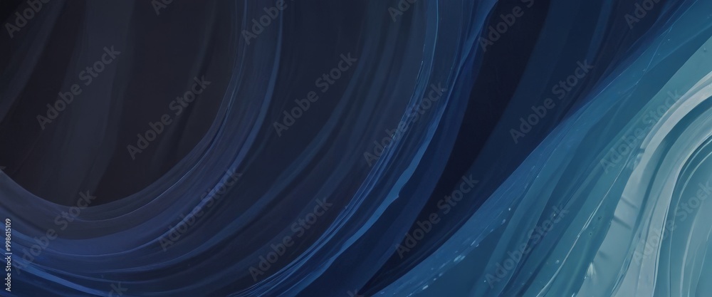 Aufkleber a dark blue abstract background with a gradient of blue and white colors, creating a sense of movement and fluidity