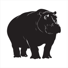 rhino on white background cartoon, animal, vector, illustration, mammal, wild, hippo, rhino, wildlife, bear, nature, zoo, hippopotamus, rhinoceros, art, fun, safari, drawing, comic, elephant, animals,