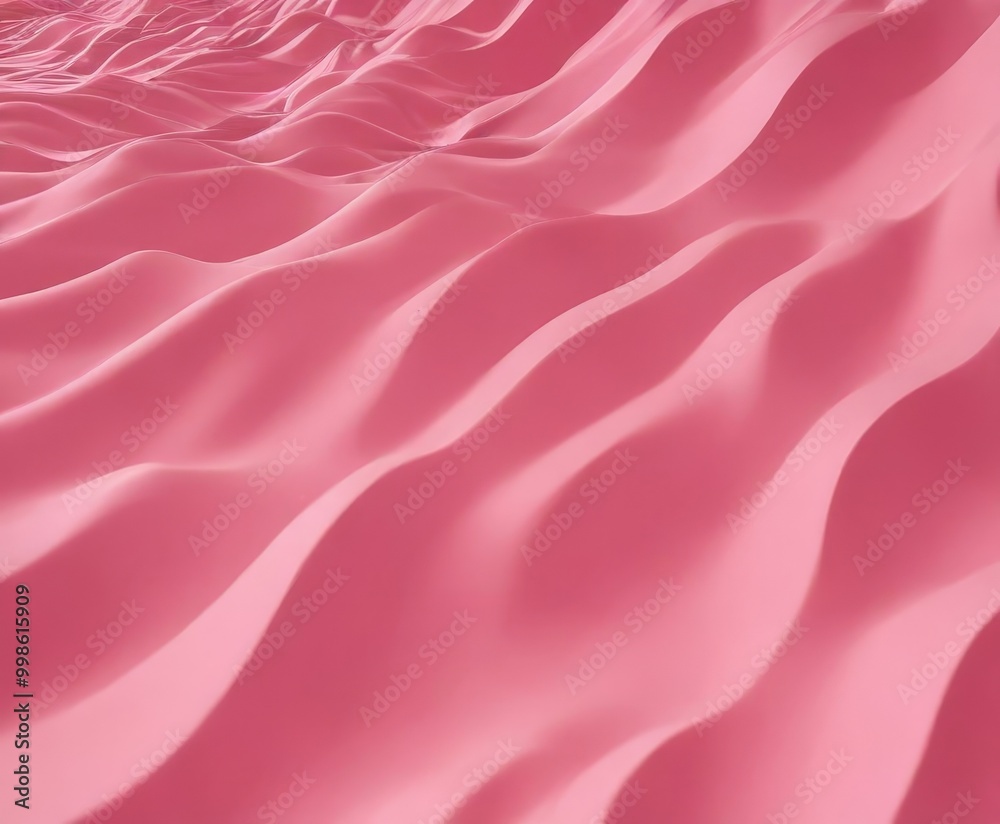 Poster a close-up view pink, wavy surface, possibly a fabric or a material with a similar texture