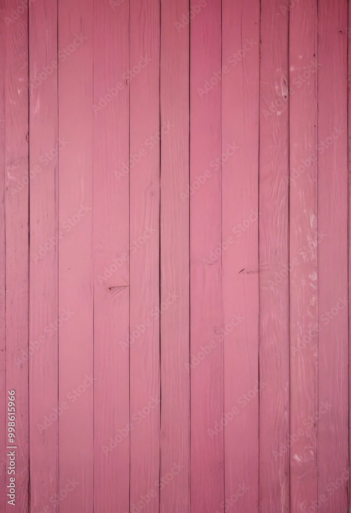 Leinwandbilder A vertical wooden panel with a pinkish-red hue, featuring visible grain and texture, creating a warm and inviting background
