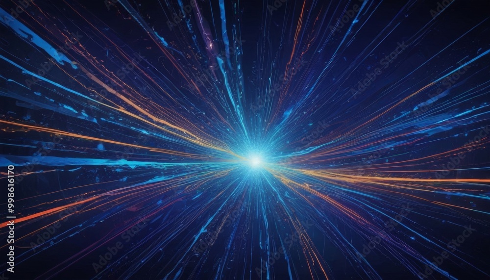 Aufkleber a vibrant burst of light and energy, radiating outwards from a central point, creating a dynamic and