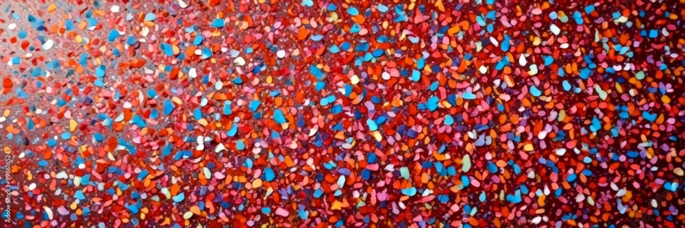 Aufkleber a close-up view textured surface with a multitude of small, multicolored stones or pebbles scattered