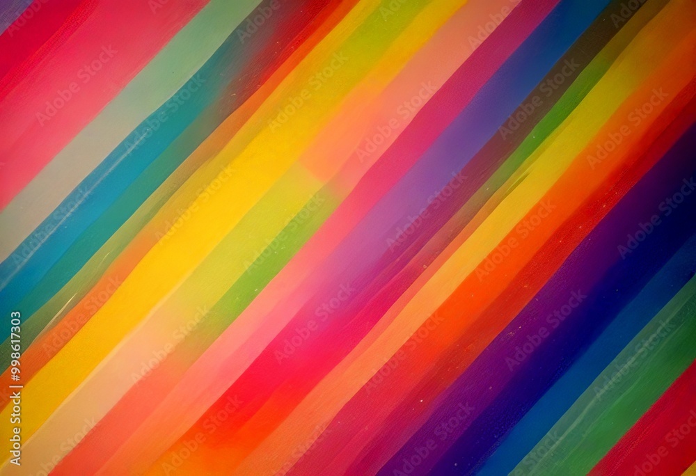 Fototapete A vibrant abstract background composed of diagonal stripes in various colors, creating a dynamic and visually striking pattern