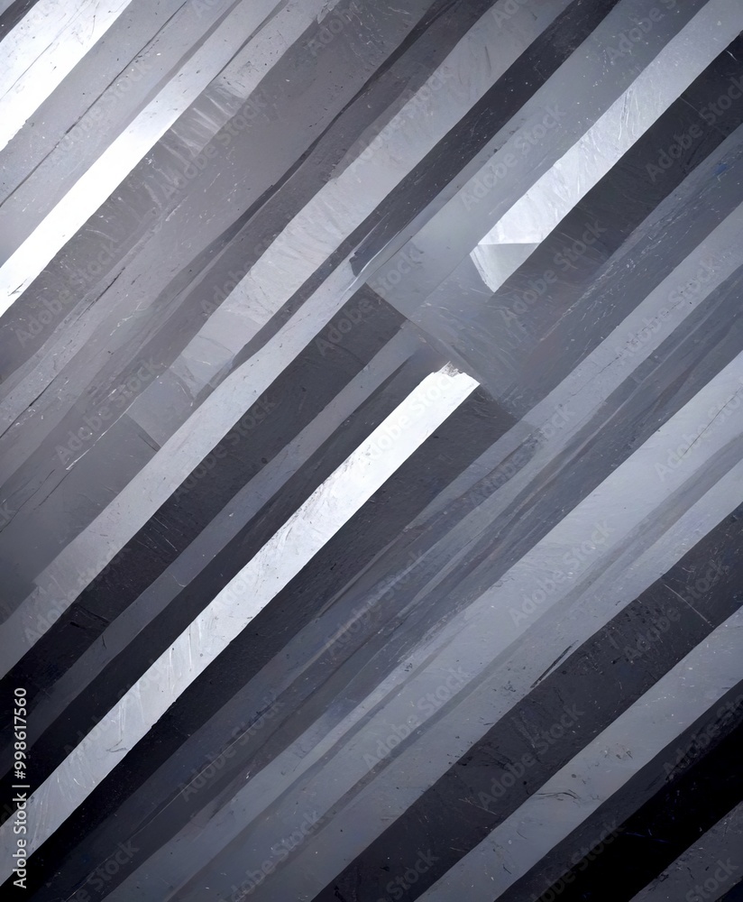 Fototapete a diagonal pattern of vertical and horizontal lines in varying shades of gray, creating a sense of depth and movement