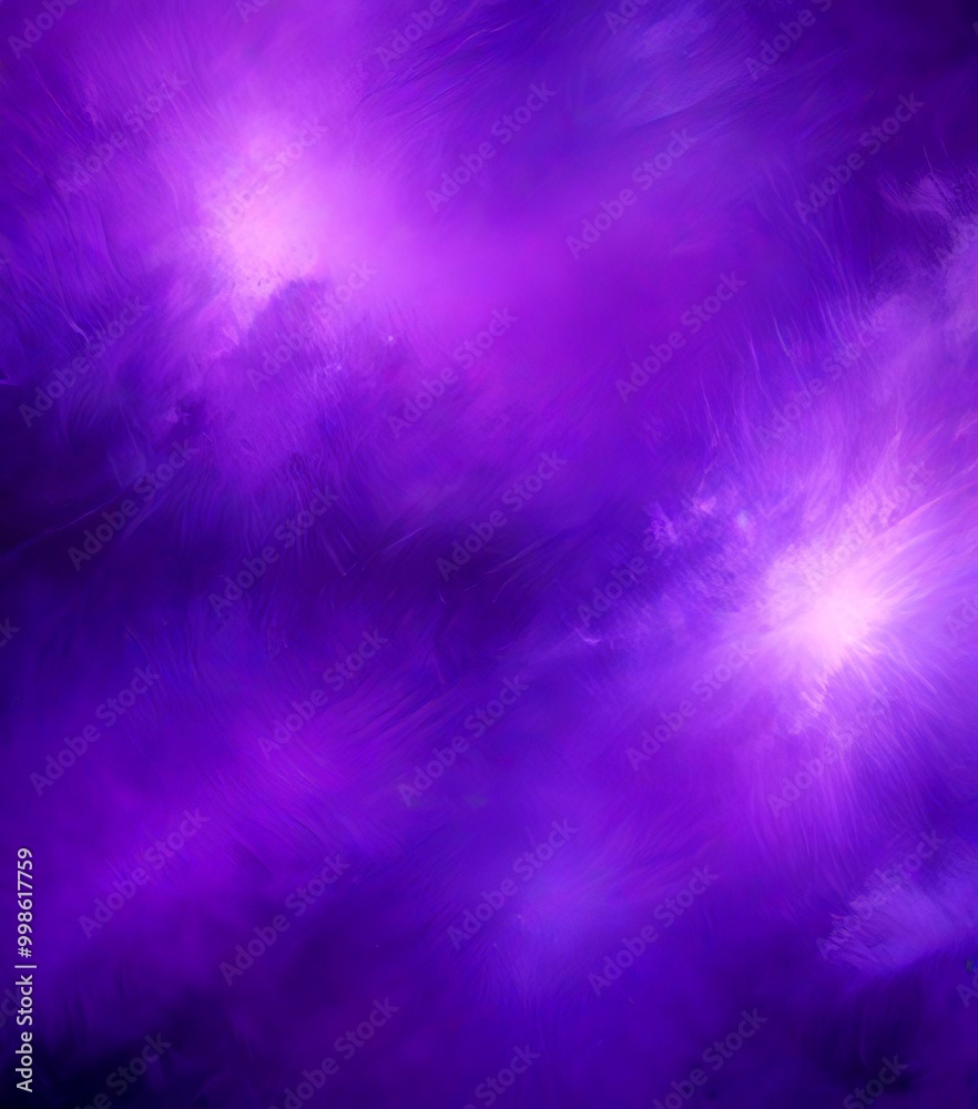 Poster a digital art piece featuring a purple gradient background with a subtle texture, resembling a cloud