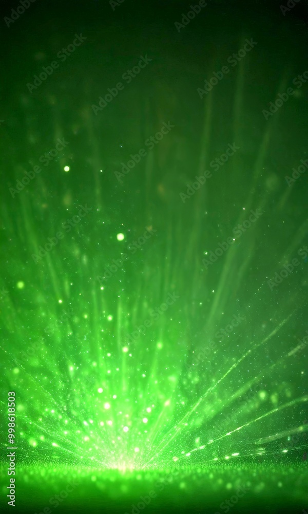 Aufkleber a vibrant green background with a radiant burst of light emanating from the center, creating a dynamic and energetic visual effect