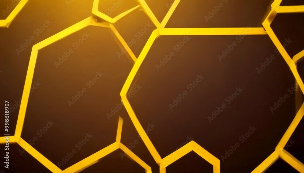 Aufkleber a close-up view geometric pattern composed of intersecting lines and hexagons, with a dark background