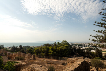 Phoenician Ruins at Byrsa Hill in Carthage, Tunisia