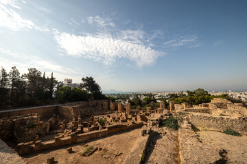 Phoenician Ruins at Byrsa Hill in Carthage, Tunisia