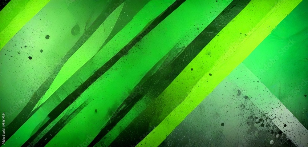 Aufkleber a vibrant abstract background with diagonal green and black stripes, creating a dynamic and energetic visual effect