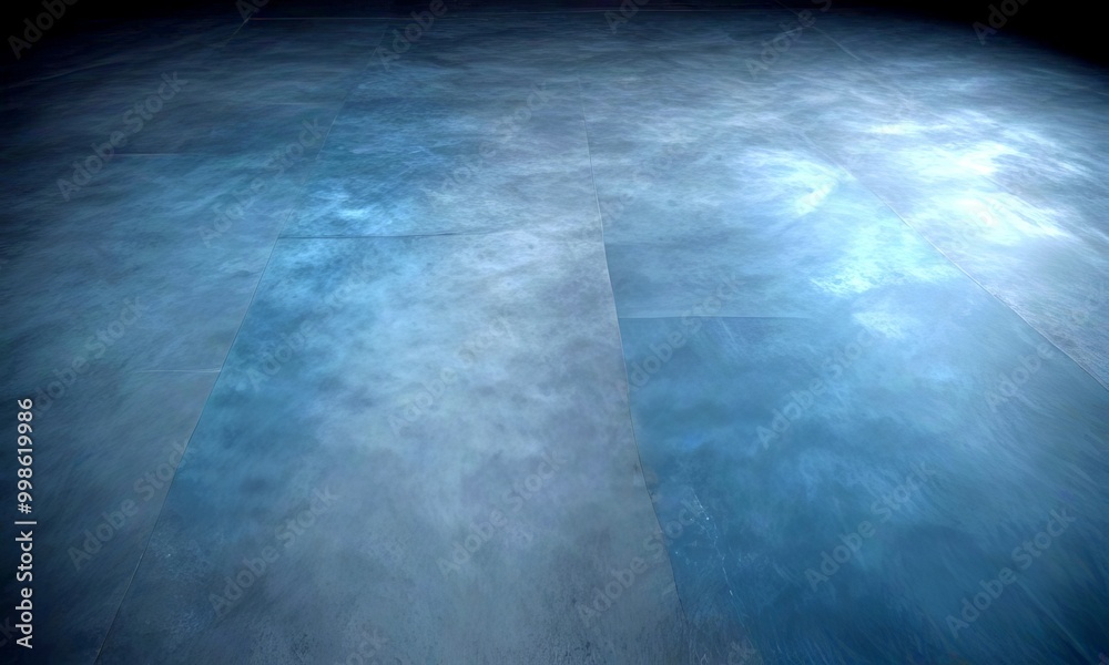 Poster a dark, textured surface with a gradient of blue and gray tones, creating a sense of depth and movement