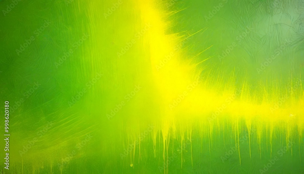 Leinwandbilder a vibrant abstract painting with a gradient of green and yellow colors the painting features a centr