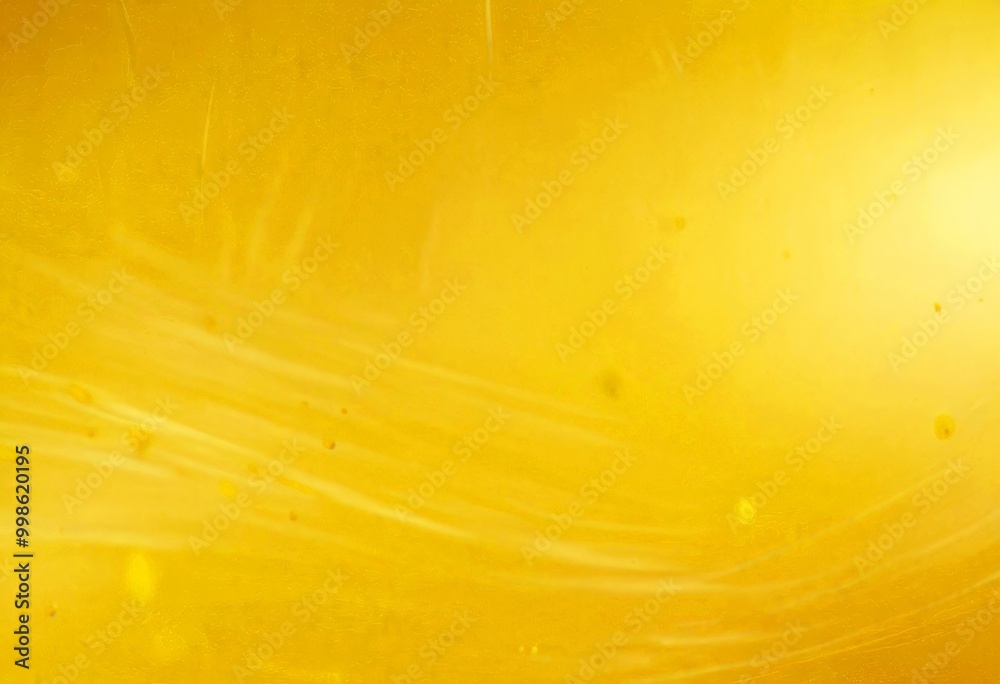 Poster a blurred, abstract yellow background with small, indistinct dots or particles scattered throughout, creating a sense of movement and fluidity