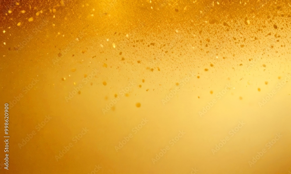Leinwandbilder a close-up view golden liquid, possibly a liquid or a sauce, with small particles or specks scattere