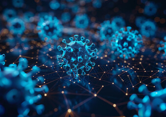 covid 19 background on virus theme