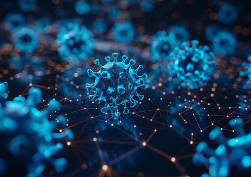 covid 19 background on virus theme