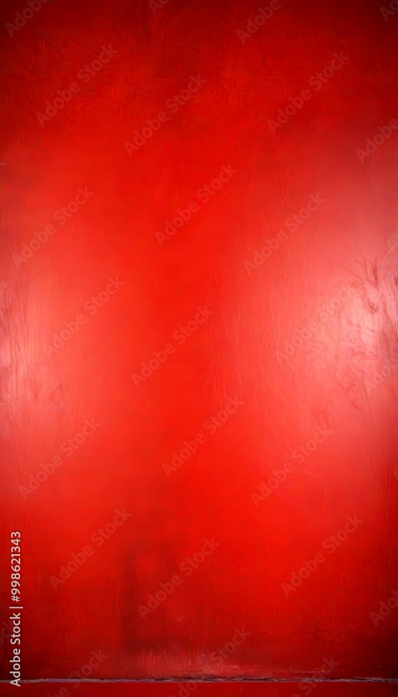 Poster a red wall with a textured surface, creating a bold and vibrant visual effect