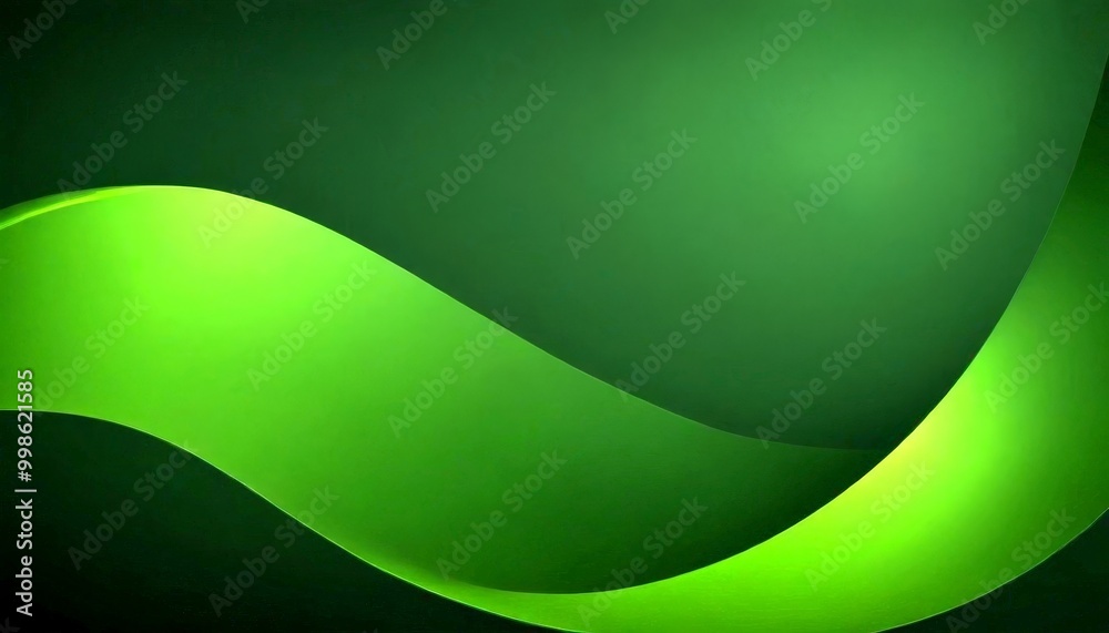 Poster a dark green background with a curved, wavy line in a lighter shade of green, creating a sense of movement and dynamism