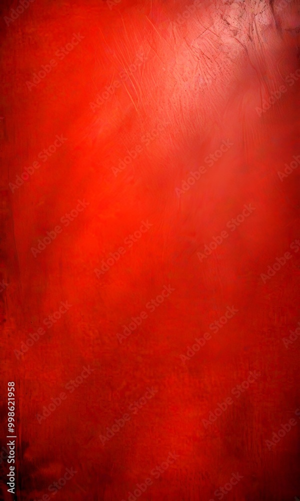 Poster a close-up view red textured surface, possibly a fabric or a painting, with a gradient effect transitioning from a darker shade at the top to a lighter one at the bottom