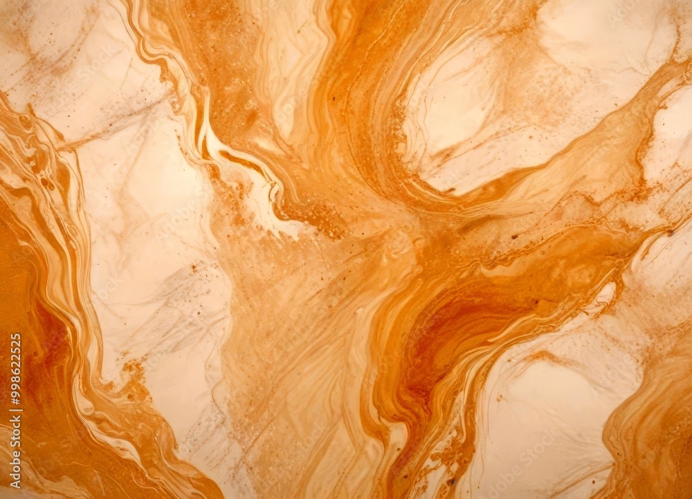 Leinwandbilder a marble surface with a swirling pattern of light and dark brown hues, creating a sense of movement and depth