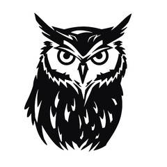 owl logo silhouette  Illustration