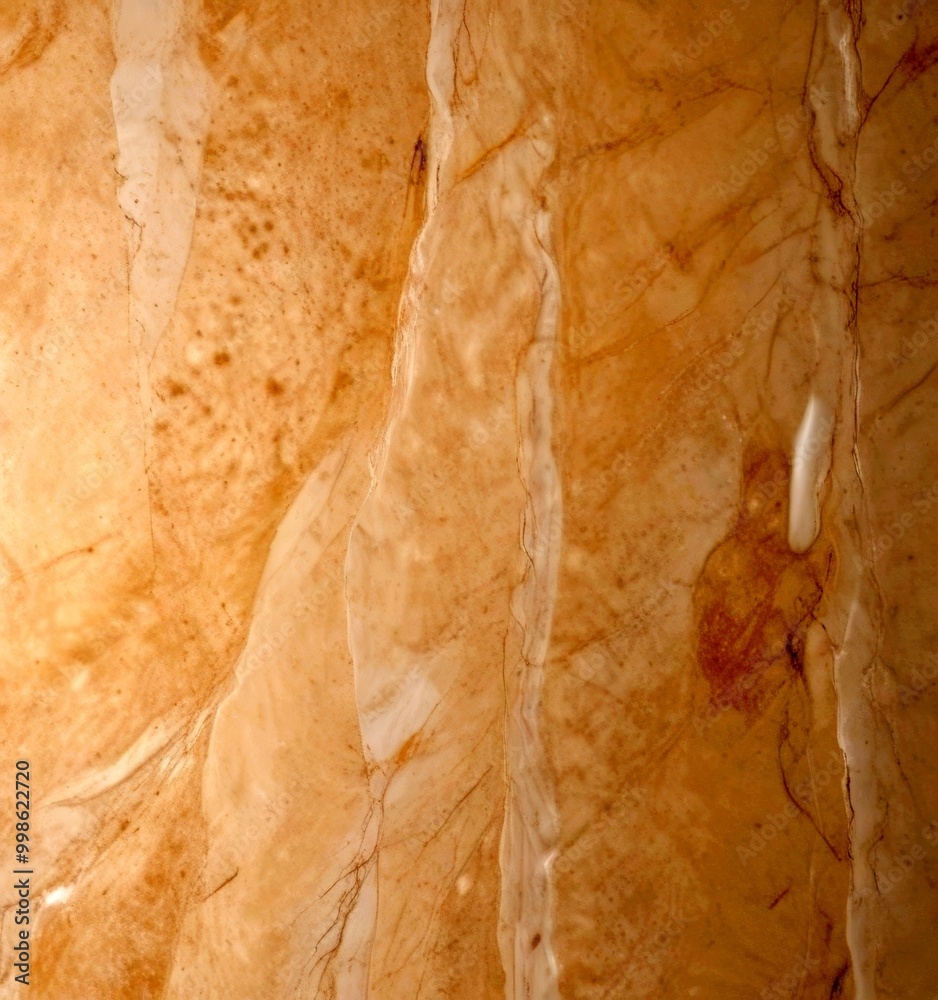 Poster a close-up view marble surface with a textured, beige-colored pattern