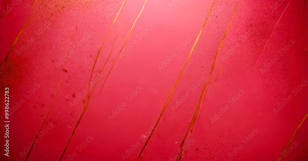 Poster a close-up view pink surface with gold lines running diagonally across it, creating a sense of movement and depth
