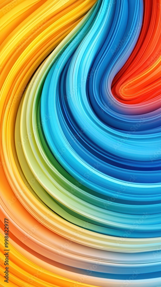 Canvas Prints abstract colorful swirls background.