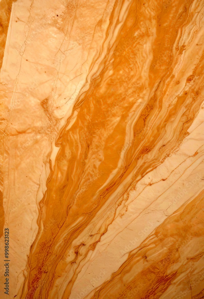 Poster a close-up view marble surface with a swirling pattern of light and dark brown hues, creating a sense of movement and texture