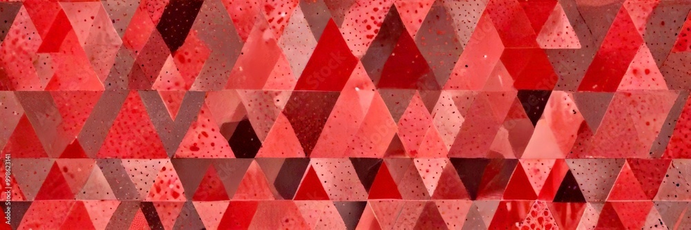 Leinwandbilder a repeating pattern of pink and gray triangles, creating a visually appealing and geometric design