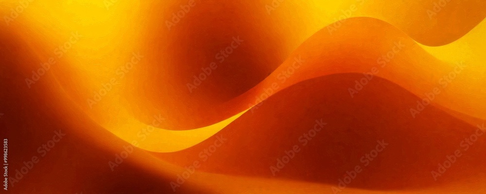 Poster a vibrant abstract composition of orange and yellow hues, with a gradient effect transitioning from warm to cool tones The colors are predominantly concentrated in the