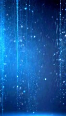 a dark, moody scene with a blue, ethereal glow and a sense of movement, creating an abstract and atmospheric composition