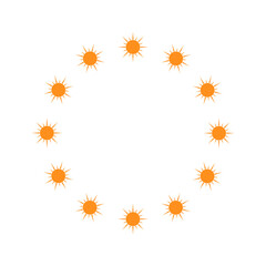 Sun circle. Vector illustration