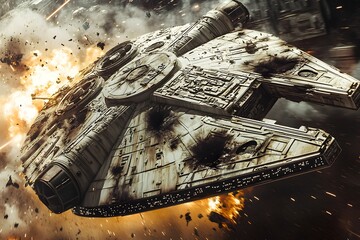 Millennium Falcon Under Attack