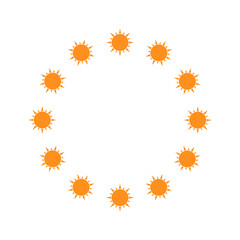 Sun circle. Vector illustration