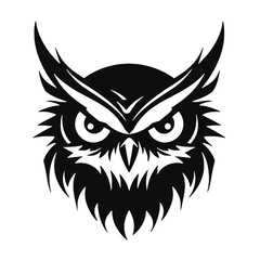  owl logo silhouette vector illustration